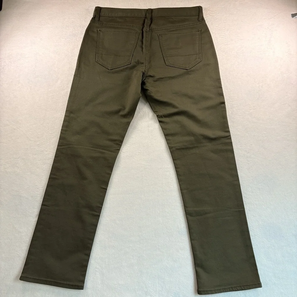Banana Republic Men Travel Jeans 32X30 Olive Green Chino Slim Fit Stretch Casual